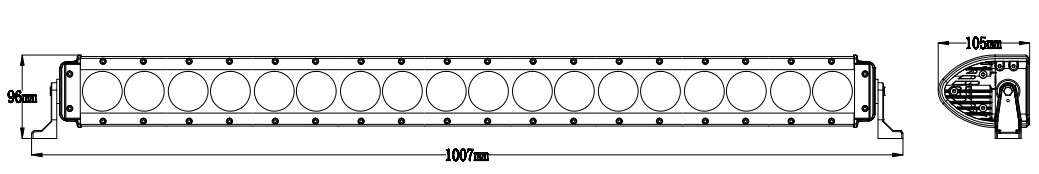 מידות גשר תאורה 180W